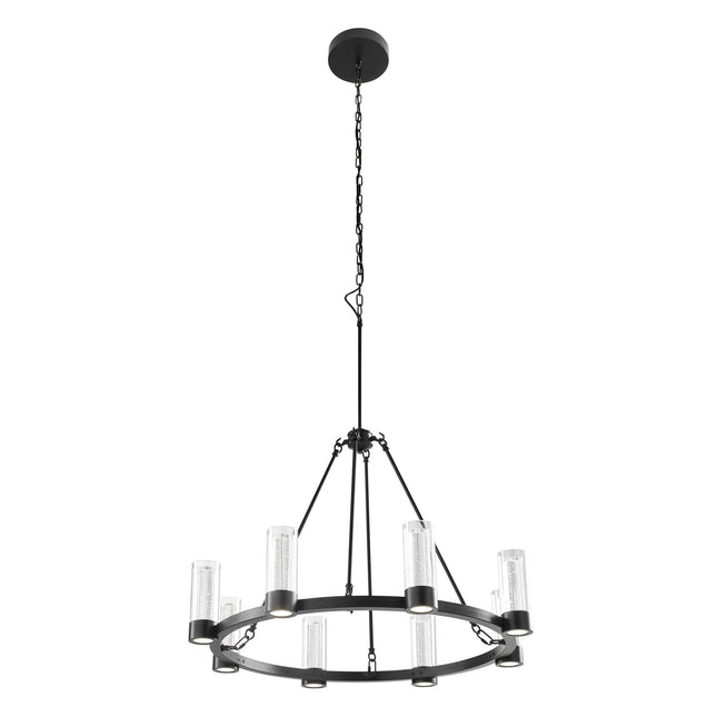 Victory 8 Light Chandelier In Matte Black Chandeliers TriadCommerceInc   
