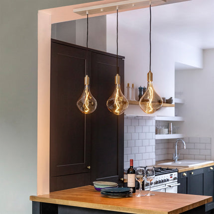 Linear Triple Pendant Light in Brass Home Decor > Lighting > Ceiling Lights > Pendant Lights TriadCommerceInc