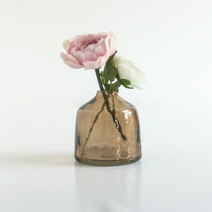 Bella Handblown Hammered Bud Vase Pots & Planters TriadCommerceInc Smoke