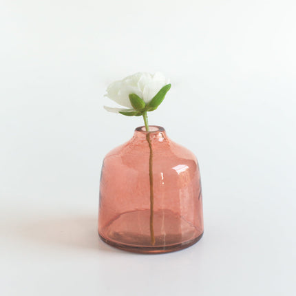 Bella Handblown Hammered Bud Vase Pots & Planters TriadCommerceInc Blush