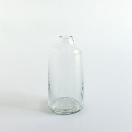 Siena Handblown Hammered Bud Vase Vase TriadCommerceInc Clear