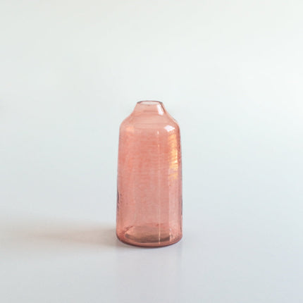 Siena Handblown Hammered Bud Vase Vase TriadCommerceInc Blush