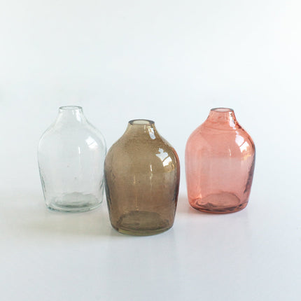 Haley Handblown Hammered Bud Vase Vase TriadCommerceInc