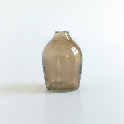 Haley Handblown Hammered Bud Vase Vase TriadCommerceInc Smoke