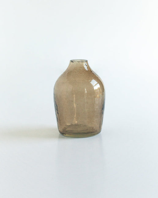 Haley Handblown Hammered Bud Vase Vase TriadCommerceInc Smoke