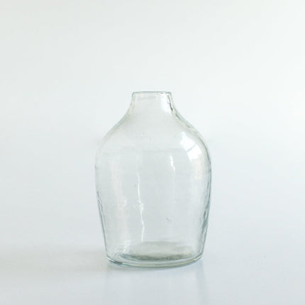 Haley Handblown Hammered Bud Vase Vase TriadCommerceInc Clear