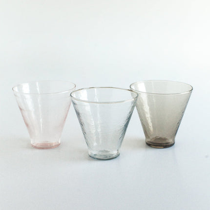 Handblown Hammered Funneled Glasses | Set of 2 Kitchen & Dining TriadCommerceInc