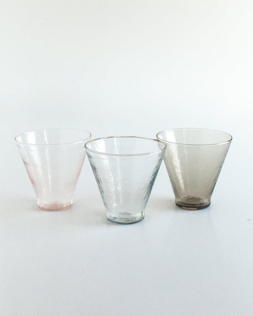 Handblown Hammered Funneled Glasses | Set of 2 Kitchen & Dining TriadCommerceInc