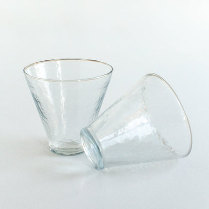 Handblown Hammered Funneled Glasses | Set of 2 Kitchen & Dining TriadCommerceInc