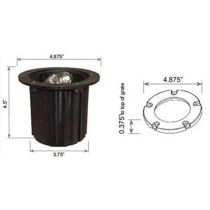 Cast Brass LED In-Ground Well Light Waterproof IP65 Underground Light TriadCommerceInc