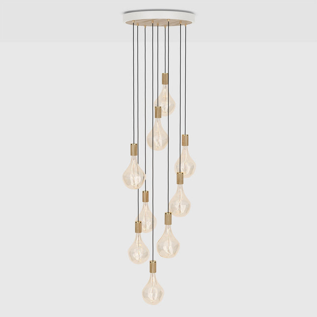 Nine Pendant in Oak + Voronoi II Home Decor > Lighting > Ceiling Lights > Pendant Lights > Cluster Pendants TriadCommerceInc Oak