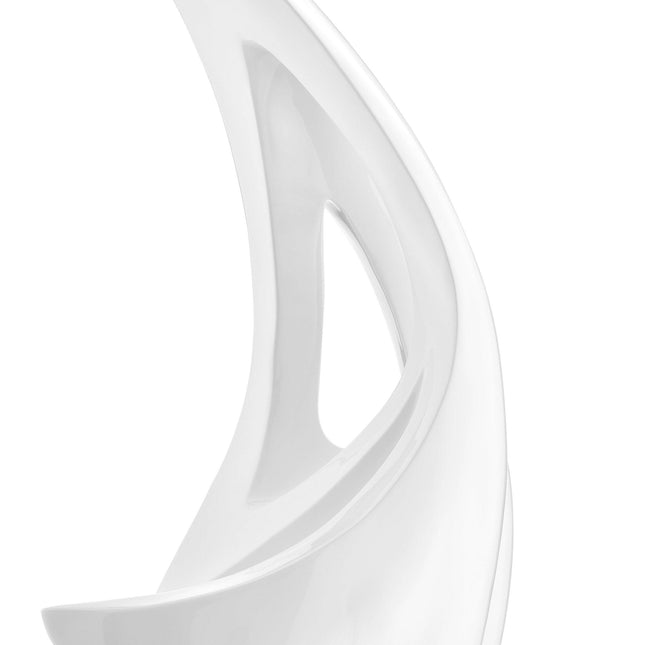 White Sail Floor Sculpture With White Stand, 70" Tall Sculpture TriadCommerceInc   