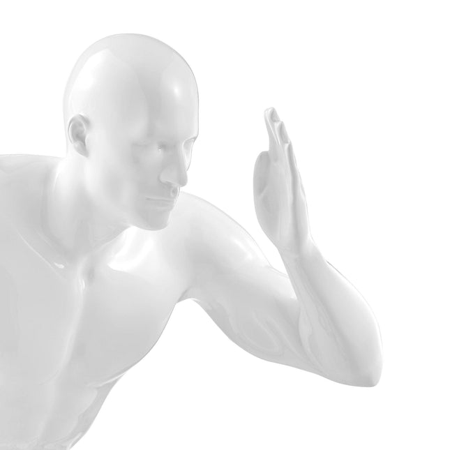 White Wall Runner 20" Man Sculpture Sculpture TriadCommerceInc   