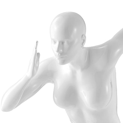 White Wall Runner 20" Woman Sculpture Sculpture TriadCommerceInc   