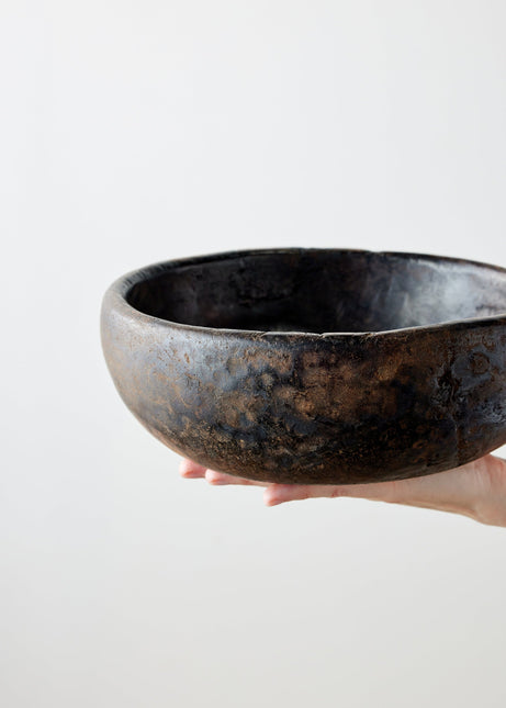 Vintage Iroko Wood Bowl Decorative Bowl TriadCommerceInc