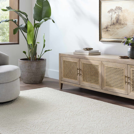 Yadid Cream Wool Area Rug Rugs TriadCommerceInc