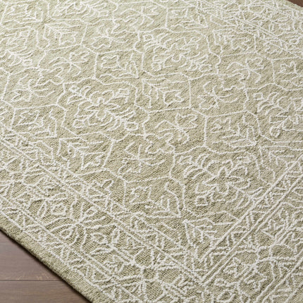 Yadid Green Wool Area Rug Rugs TriadCommerceInc