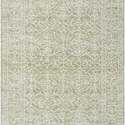 Yadid Green Wool Area Rug Rugs TriadCommerceInc