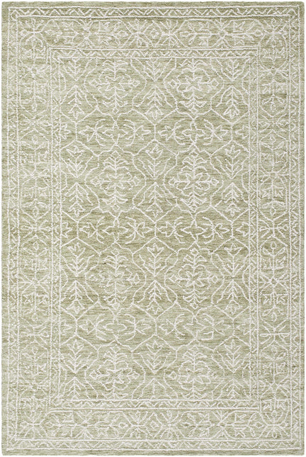 Yadid Green Wool Area Rug Rugs TriadCommerceInc