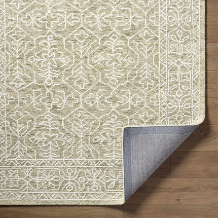 Yadid Green Wool Area Rug Rugs TriadCommerceInc