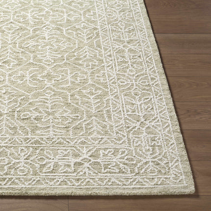 Yadid Green Wool Area Rug Rugs TriadCommerceInc
