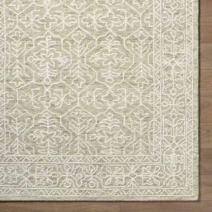 Yadid Green Wool Area Rug Rugs TriadCommerceInc