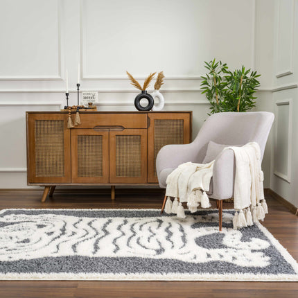 Zane Charcoal Tibetan Tiger Area Rug Rugs TriadCommerceInc 5'3" x 7' Rectangle