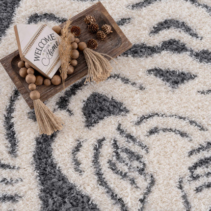 Zane Charcoal Tibetan Tiger Area Rug Rugs TriadCommerceInc