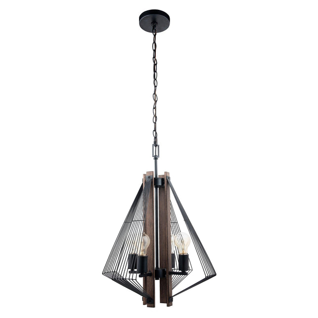 Zenith 4-Light Black Wood Dimmable Pendant Light 18-Inch Home Decor > Lighting > Ceiling Lights > Pendant Lights TriadCommerceInc Black