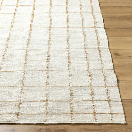 Zared Checkered Jute Area Rug Rugs TriadCommerceInc