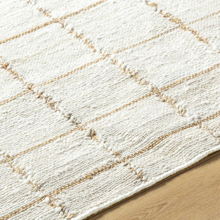 Zared Checkered Jute Area Rug Rugs TriadCommerceInc