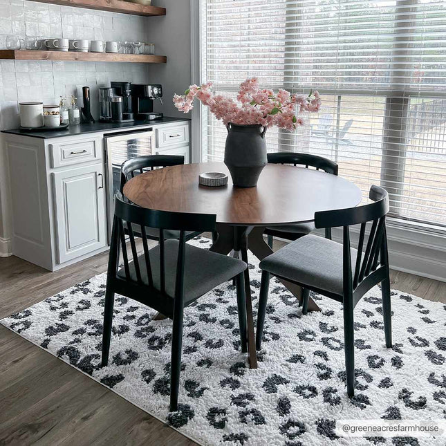 Zhen Black Spots Leopard Rug - Clearance Rugs TriadCommerceInc