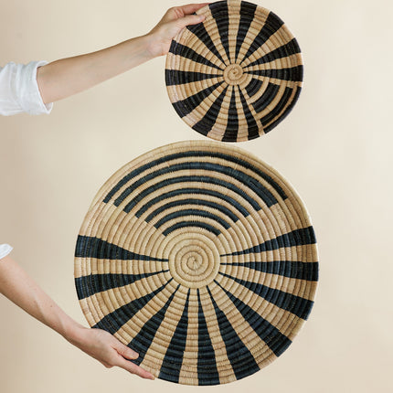 Zulo Woven Wall Disc Wall Basket TriadCommerceInc Set of 2