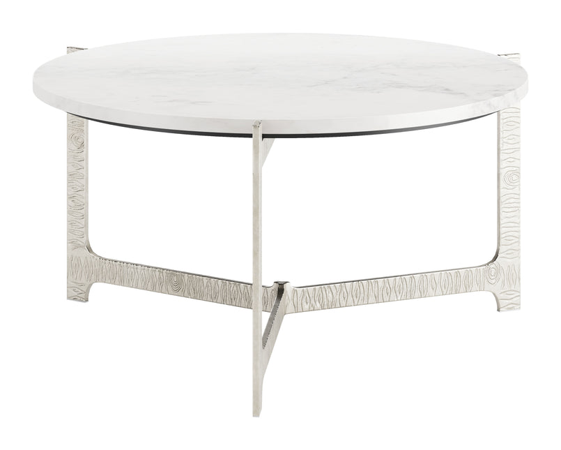 Barmas Coffee Table White & Silver Coffee Tables TriadCommerceInc Default Title  