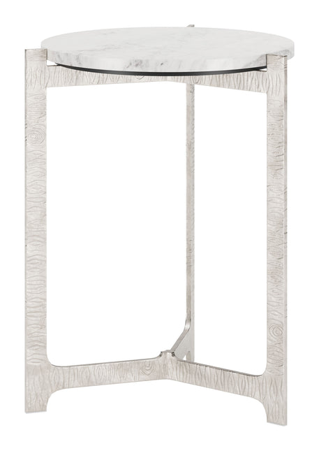 Barmas Side Table White & Silver Side Tables TriadCommerceInc Default Title  