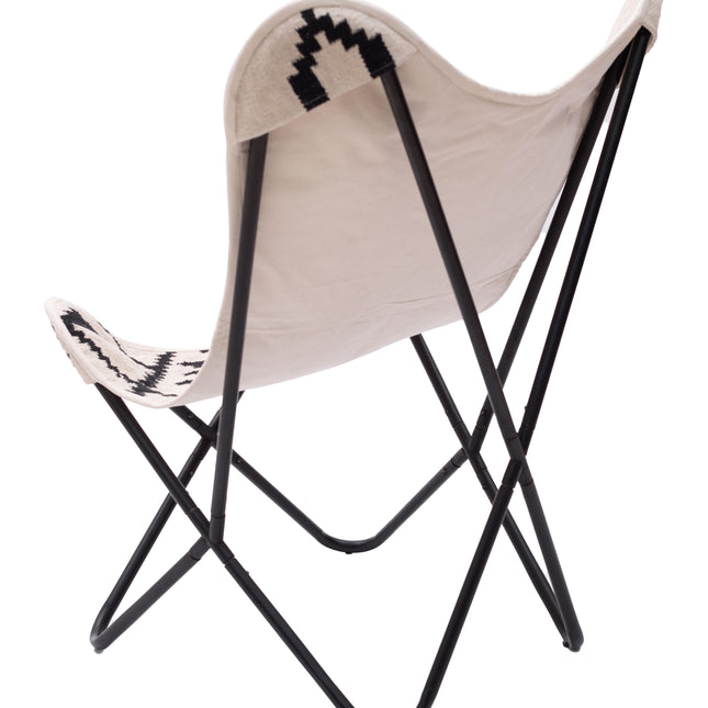 Rabat Accent Chair Beige & Black Chairs TriadCommerceInc   
