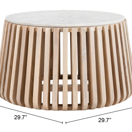 Cyprus Coffee Table White & Natural Coffee Tables TriadCommerceInc   
