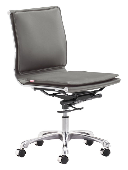 Lider Plus Armless Office Chair Gray Chairs TriadCommerceInc Default Title  