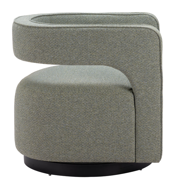 Turku Swivel Chair Sage Green Chairs TriadCommerceInc   
