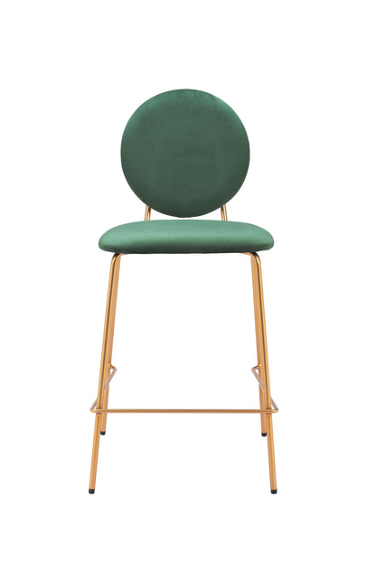Odessa Counter Stool (Set of 2) Green & Gold Counter Stools TriadCommerceInc   