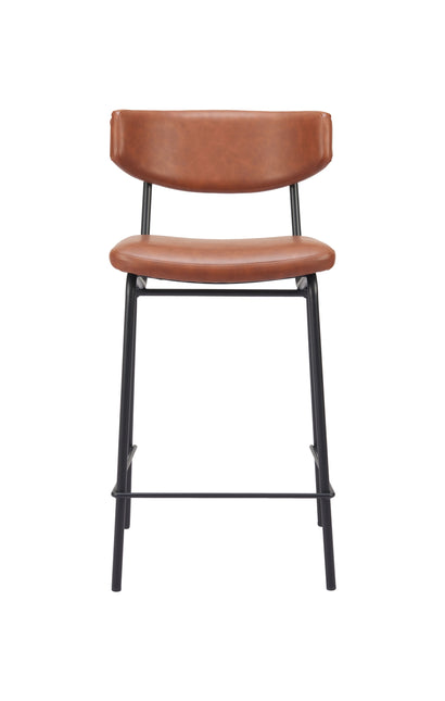 Charon Counter Stool (Set of 2) Vintage Brown Counter Stools TriadCommerceInc   