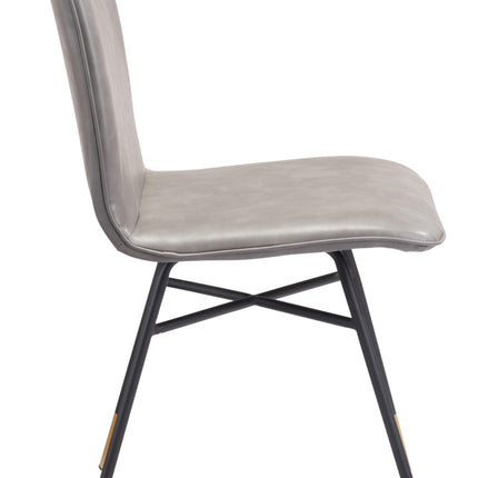 Var Dining Chair (Set of 2) Gray Chairs TriadCommerceInc   