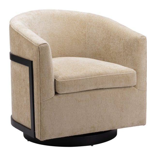 Hanko Swivel Chair Golden Beige Chairs TriadCommerceInc Default Title  