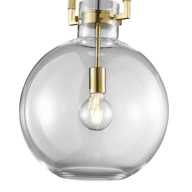 Atlas Crystal & Gold LED 1 Light Pendant Pendants TriadCommerceInc   