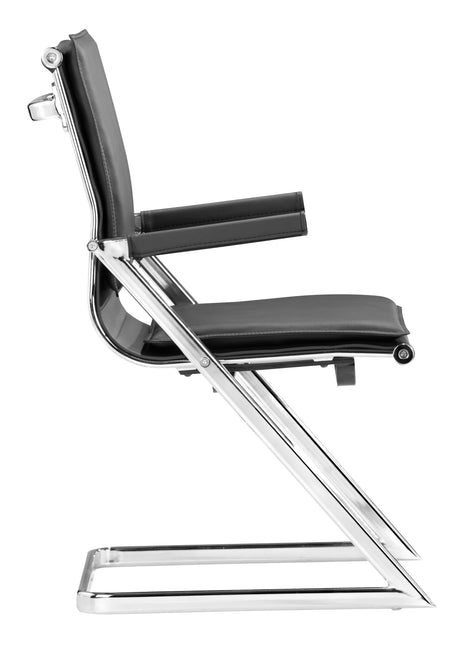 Lider Plus Conference Chair (Set of 2) Black Chairs TriadCommerceInc   