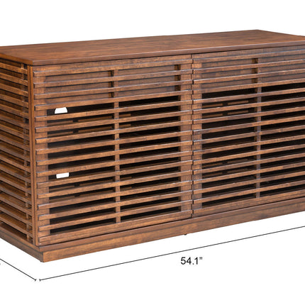 Linea Credenza Walnut Storage TriadCommerceInc   