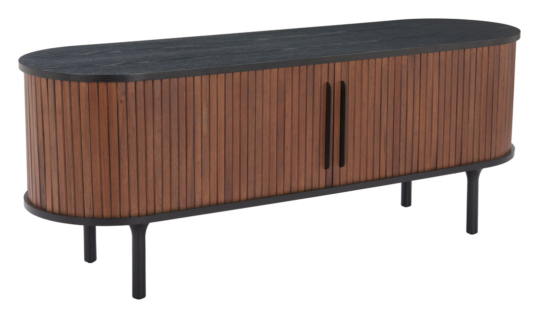 Koriana Entertainment Stand Black & Walnut Storage TriadCommerceInc Default Title  