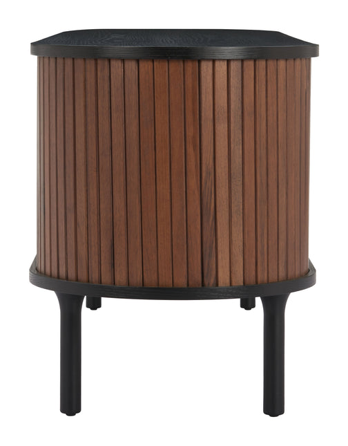 Koriana Entertainment Stand Black & Walnut Storage TriadCommerceInc   