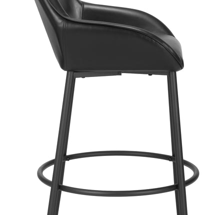 Vila Barstool (Set of 2) Black Barstools TriadCommerceInc   