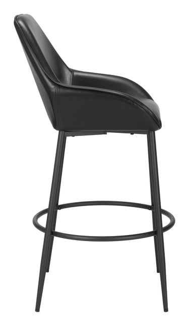 Vila Barstool (Set of 2) Black Barstools TriadCommerceInc   